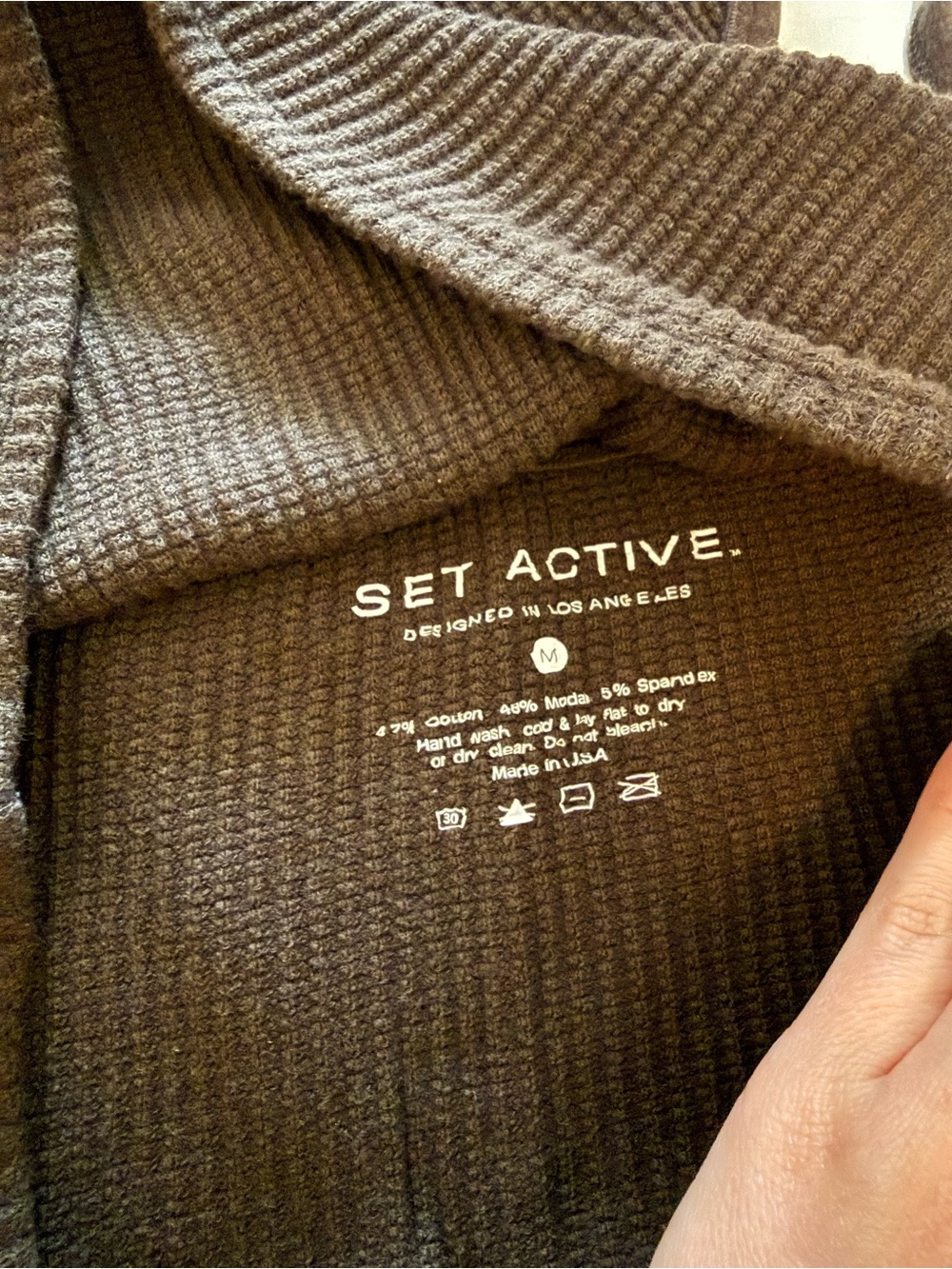 SET Active brown waffle knit set - Picture 4 of 5